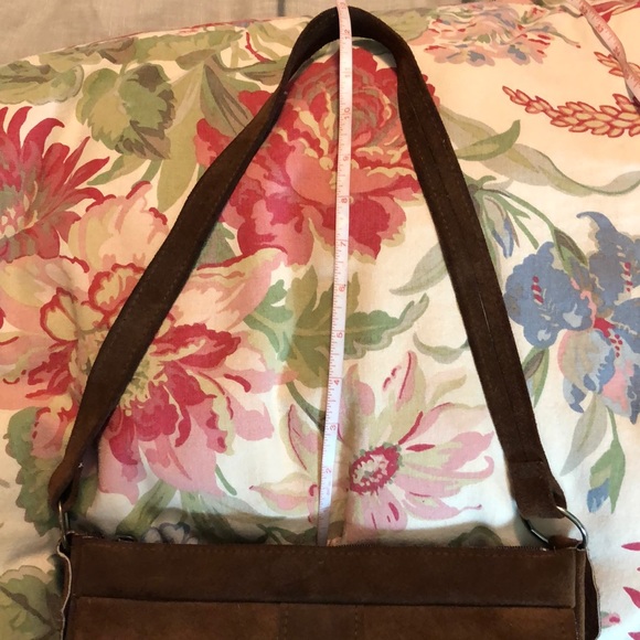 VINTAGE Handmade Furry Suede Crossbody Twist-Lock Flap NEW - Picture 11 of 16